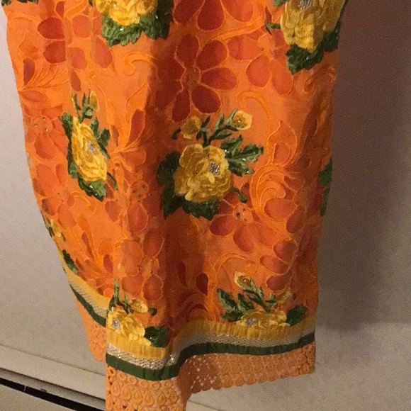 Ethnic Kurta raw silk embroidered beautiful tunic dress top - Picture 3 of 5